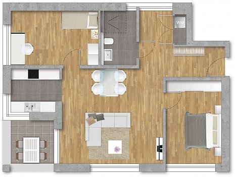 Foto 3 Zimmer-Eigentumswohnung mit �berdachtem Balkon