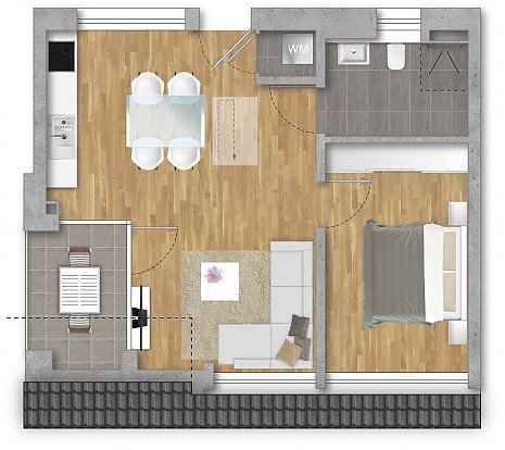 Foto Schicke 2 Zimmer-Dachgescho�wohnung