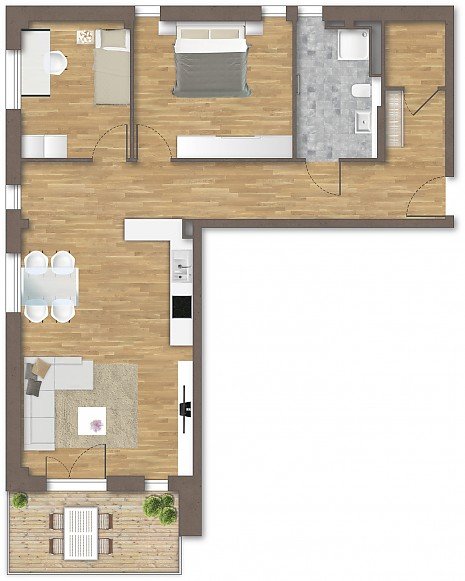 Foto 3 Zi.-Wohnung 1.OG