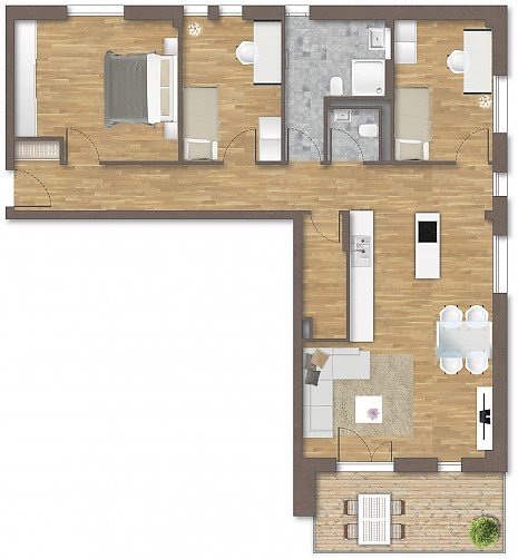 Foto 4 Zi.-Wohnung 1.OG