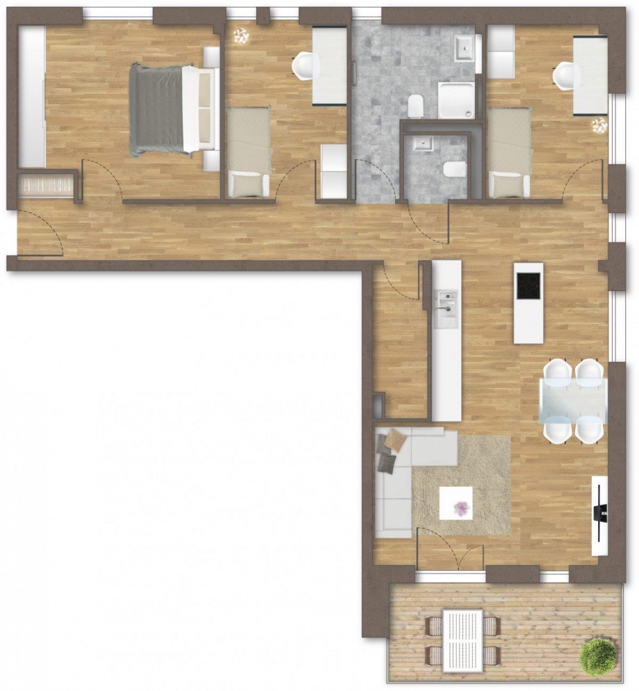 Hell 4 Zi.-ETW mit Balkon Wohnung Fellbach