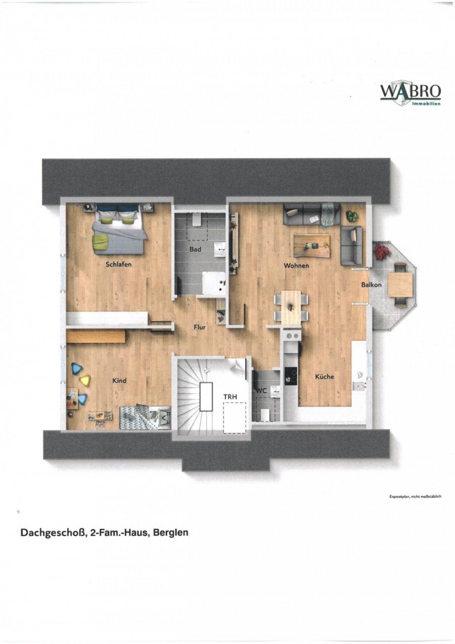 Dachgescho�-Wohnung Zweifamilienhaus Berglen