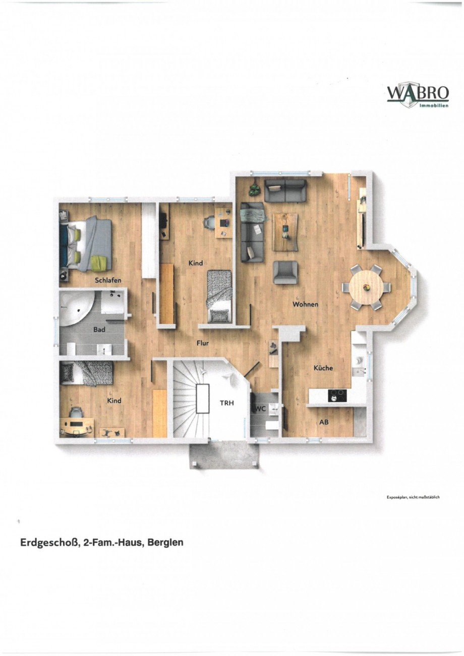 Erdgescho�wohnung Zweifamilienhaus Berglen