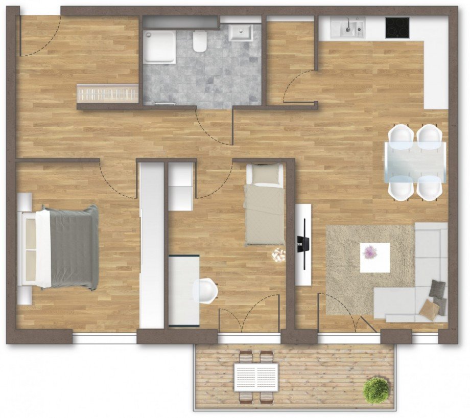 Helle 3 Zi.-ETW mit Balkon Wohnung Fellbach