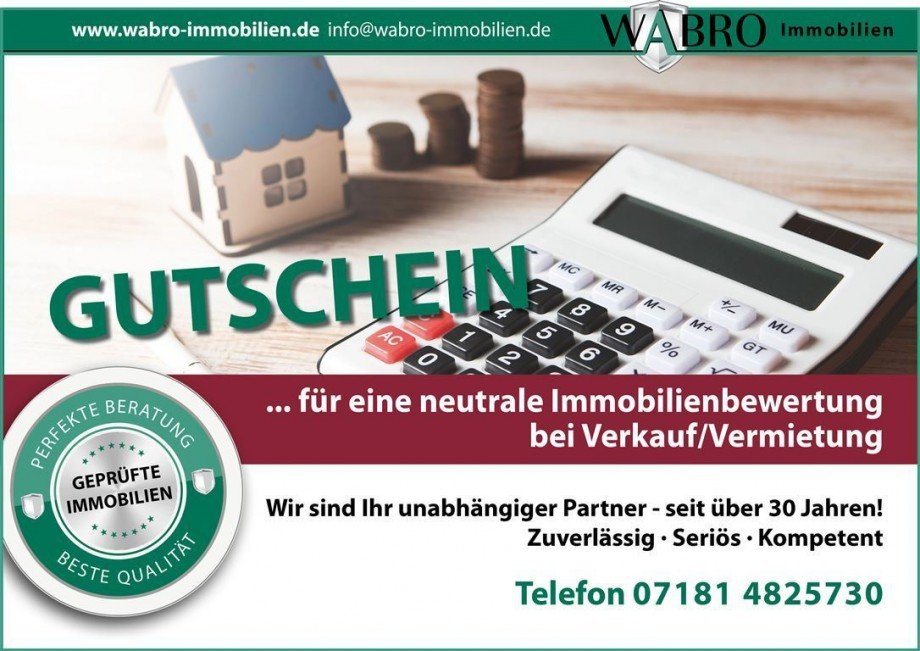 Gutschein! Gleich einl�sen! Doppelhaush�lfte Schorndorf